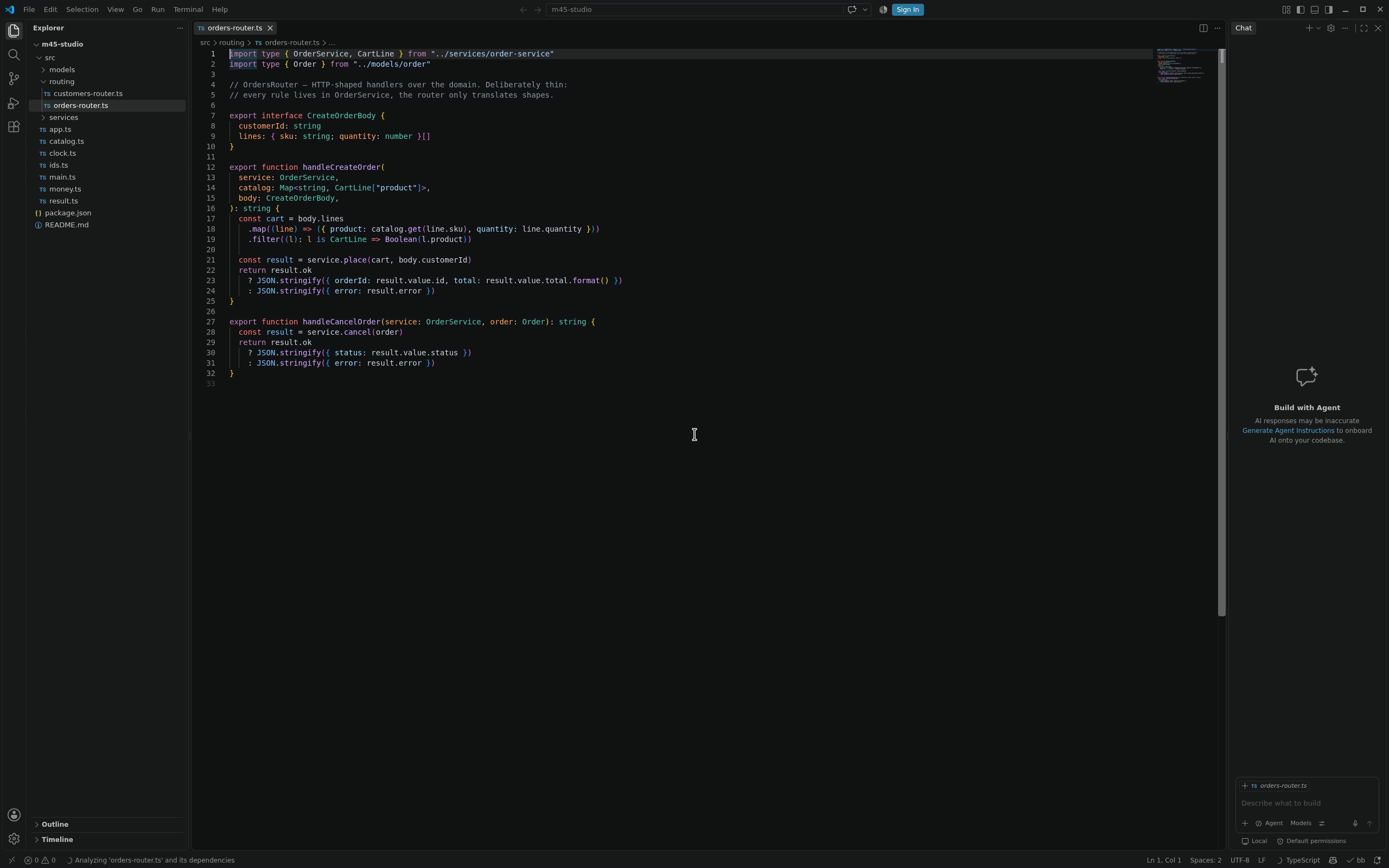The index, attached — orders-router.ts + explorer, static